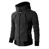 2020 Zipper Men Jackets Autumn Winter Casual Fleece Coats Bomber Jacket Scarf Collar Fashion Hooded Male Outwear Slim Fit Hoody