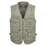 5XL 6XL 7XL New Male Casual Summer Big Size Cotton Sleeveless Vest With Many 16 Pockets Men Multi Pocket Photograph Waistcoat