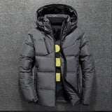 Winter Warm Men Jacket Coat Casual Autumn Stand Collar Puffer Thick Hat White Duck Parka Male Men's Winter Down Jacket With Hood